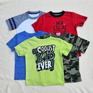 Bundle of 5 Short Sleeve Shirts Size 4T